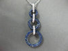 2.16CT DIAMOND & SAPPHIRE 18KT WHITE & BLACK GOLD CIRCULAR JOURNEY LOVE PENDANT
