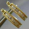 ESTATE .50CT DIAMOND 14KT YELLOW GOLD 3D HOOP CHANNEL HUGGIE EARRINGS #20942