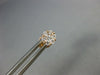 ESTATE SMALL .34CT DIAMOND 18KT ROSE GOLD CLASSIC FLOWER CLUSTER STUD EARRINGS
