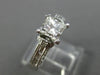 LARGE 1.71CT ROUND PRINCESS & BAGUETTE DIAMOND 14K WHITE GOLD 3D ENGAGEMENT RING