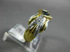 ESTATE .55CT AAA SAPPHIRE 18KT TWO TONE GOLD 3D INVISIBLE SQUARE FOUR STONE RING