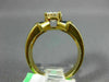 ESTATE 1.85CT DIAMOND & AAA SAPPHIRE 18KT YELLOW GOLD 3D CHANNEL ENGAGEMENT RING