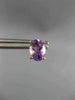 ESTATE 1.80CT AAA AMETHYST 14KT YELLOW GOLD 3D OVAL STUD EARRINGS #22822