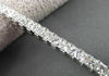 ESTATE WIDE 6.65CT PRINCESS CUT DIAMOND 18KT WHITE GOLD CLASSIC TENNIS BRACELET