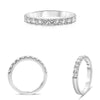 .71CT DIAMOND 14KT WHITE GOLD ROUND ELEVEN STONE SEMI ETERNITY ANNIVERSARY RING