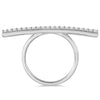 ESTATE .30CT DIAMOND 14KT WHITE GOLD 3D CLASSIC ROUND BAR FUN LOVE RING