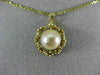 ANTIQUE AAA SOUTH SEA PEARL 14KT YELLOW GOLD 3D OPEN FILIGREE PENDANT #20535
