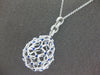 EXTRA LARGE 9.40CT DIAMOND & AAA SAPPHIRE PLATINUM 3D LOVE KNOT FLOATING PENDANT