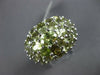 ESTATE EXTRA LARGE 6.66CT AAA PERIDOT 18KT WHITE GOLD CLUSTER FILIGREE FUN RING