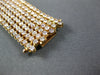 ESTATE WIDE 12.40CT PINK DIAMOND 18K ROSE GOLD CLASSIC MULTI ROW TENNIS BRACELET