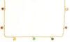 .28CT AAA MULTI COLOR SAPPHIRE 14KT YELLOW GOLD ROUND BEZEL BY THE YARD NECKLACE
