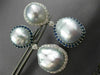 MASSIVE 4.35CT DIAMOND AAA SAPPHIRE & SOUTH SEA PEARL 18K WHITE GOLD 3D EARRINGS