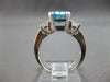 LARGE 4.07CT DIAMOND & AAA AQUAMARINE 14KT WHITE GOLD 3D ENGAGEMENT RING #57860