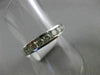 ESTATE .72CT DIAMOND 14KT WHITE GOLD 3D 7 STONE CHANNEL WEDDING ANNIVERSARY RING