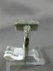 ESTATE WIDE 1.36CT DIAMOND 14KT WHITE GOLD RECTANGULAR INVISIBLE ENGAGEMENT RING