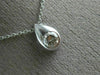 ESTATE .27CT DIAMOND 14KT WHITE GOLD SOLITAIRE TEAR DROP BEZEL FLOATING PENDANT