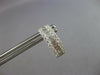 .95CT DIAMOND 18K WHITE GOLD ROUND & BAGUETTE 3 ROW HUGGIE HOOP HANGING EARRINGS