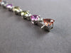 LARGE 14.01CT DIAMOND & AAA MULTI COLOR SAPPHIRE 18KT WHITE GOLD TENNIS BRACELET