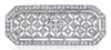 LARGE 1.6CT DIAMOND 14K WHITE GOLD PRINCESS & ROUND OPEN FILIGREE BROOCH PENDANT
