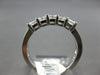 .85CT DIAMOND 14K WHITE GOLD PRINCESS 5 STONE INVISIBLE WEDDING ANNIVERSARY RING