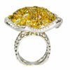 EXTRA LARGE 7.4CT MULTI COLOR DIAMONDMULTI SHAPE 18KT 2 TONE GOLD STARFISH RING