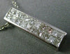 ESTATE LARGE 1.60CT DIAMOND 14KT WHITE GOLD INVISIBLE RECTANGULAR PENDANT #18131