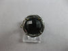 ESTATE AAA BLACK ONYX 14KT BLACK GOLD 3D CLASSIC SOLITAIRE FILIGREE FUN RING
