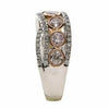 LARGE 2.13CT WHITE & PINK DIAMOND 18KT WHITE & ROSE GOLD INFINITY FILIGREE RING