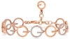 ESTATE 1.27CT DIAMOND 18KT ROSE GOLD 3D MULTI G LINKS ADJUSTABLE FUN BRACELET