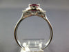 ESTATE 1.24CT DIAMOND & AAA RUBY 14KT WHITE GOLD CLASSIC OVAL & ROUND FUN RING