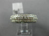 ESTATE WIDE .75CT DIAMOND 14K WHITE GOLD 3D 3 ROW SEMI ETERNITY ANNIVERSARY RING