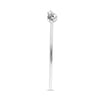 LARGE .50CT DIAMOND 14KT WHITE GOLD 3D CLASSIC INSIDE OUT HOOP HANGING EARRINGS