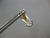 .46CT WIHTE & FANCY YELLOW DIAMOND 18K WHITE GOLD CRISS CROSS X HANGING EARRINGS