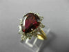 3.55CT DIAMOND & AAA PINK TOURMALINE 14K 2 TONE GOLD PEAR SHAPE ENGAGEMENT RING