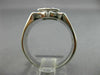 ANTIQUE .51CT OLD MINE ROUND DIAMOND 14KT WHITE GOLD GYPSY MENS RING 10mm #19338