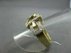 ESTATE WIDE .70CT SQUARE BEZEL DIAMOND 14KT W&Y GOLD ENGAGEMENT RING #18676