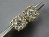 LARGE 1.10CT DIAMOND 14KT YELLOW GOLD ROUND INVISIBLE FOUR PRONG STUD EARRINGS