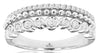 ESTATE .40CT DIAMOND 14KT WHITE GOLD ROUND BEZEL & PRONG MULTI BEADED FUN RING