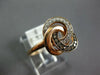 .25CT WHITE & CHOCOLATE FANCY DIAMOND 14KT ROSE GOLD LOVE KNOT FLOWER FUN RING