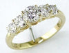 ESTATE 1.50CT DIAMOND 14K YELLOW GOLD 3D CLASSIC 5 STONE ENGAGEMENT WEDDING RING