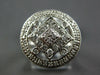 ESTATE WIDE .62CT DIAMOND 18KT WHITE GOLD OPEN FILIGREE CIRCULAR SQUARE FUN RING