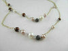 ANTIQUE 18KT PEARLS BLACK DIAMOND BY THE YARD NECKLACE