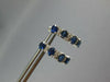2.27CT DIAMOND AAA SAPPHIRE 14K WHITE GOLD OVAL & ROUND 4 STONE HANGING EARRINGS