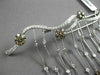 EXTRA LARGE 4.51CT WHITE & CHOCOLATE FANCY DIAMOND 18KT WHITE GOLD FLOWER BROOCH
