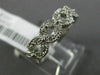 ESTATE .30CT DIAMOND 14K WHITE GOLD 3D FLOWER MILGRAIN FILIGREE ANNIVERSARY RING