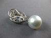 2.16CT DIAMOND & SAPPHIRE & AAA SOUTH SEA PEARL 18K WHITE GOLD HANGING EARRINGS