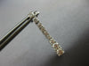 ESTATE 1.10CT DIAMOND 14KT WHITE GOLD ROUND CLASSIC JOURNEY BAR HANGING EARRINGS