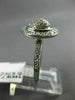 ESTATE LARGE .75CT DIAMOND 14KT WHITE GOLD 3D ROUND HALO DOME GALAXY FUN RING