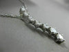 ESTATE .95CT PRINCESS CUT DIAMOND 14KT WHITE GOLD 7 STONE JOURNEY PENDANT #18529