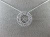 .15CT DANCING DIAMOND 14KT YELLOW GOLD 3D ROUND CLUSTER FLOWER FLOATING PENDANT
